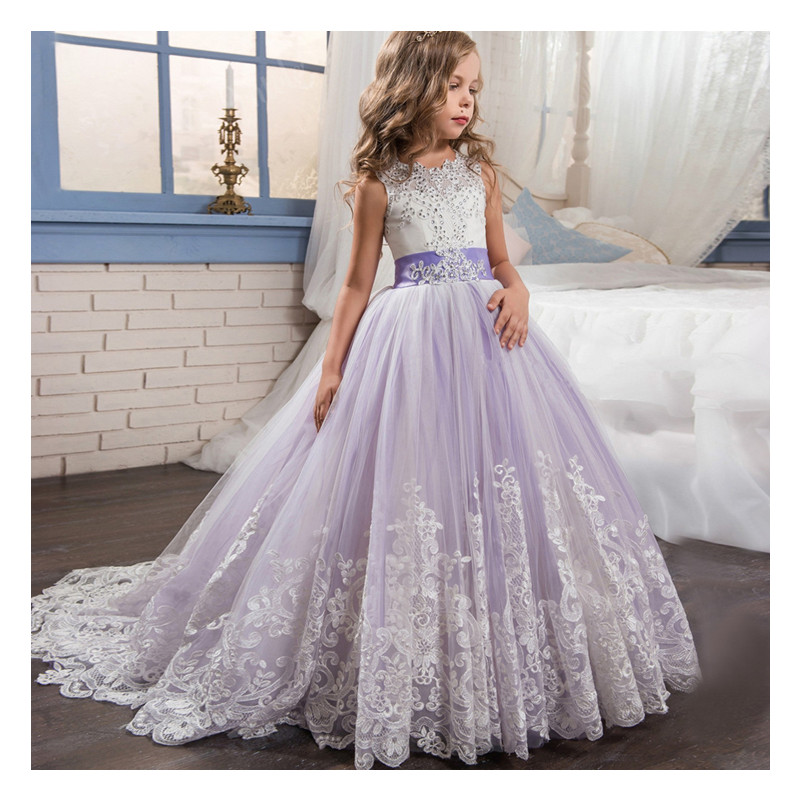 Kids Flower Girls Wedding Dress For Girl Party Dresses Lace Princess Summer Children Princess Dress