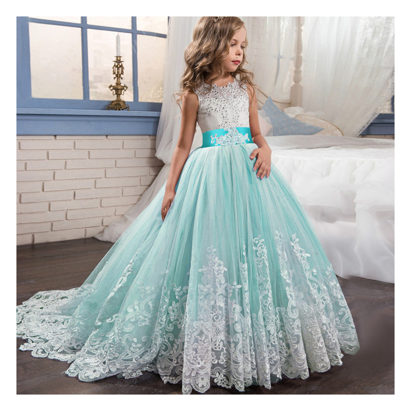 Kids Flower Girls Wedding Dress For Girl Party Dresses Lace Princess Summer Children Princess Dress
