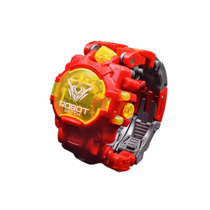Children's Cool Watch Transformers Model Toy Watch Manual Deformation Toy Electronic Watch