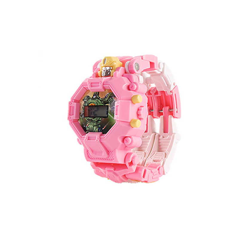 Children's Cool Watch Transformers Model Toy Watch Manual Deformation Toy Electronic Watch