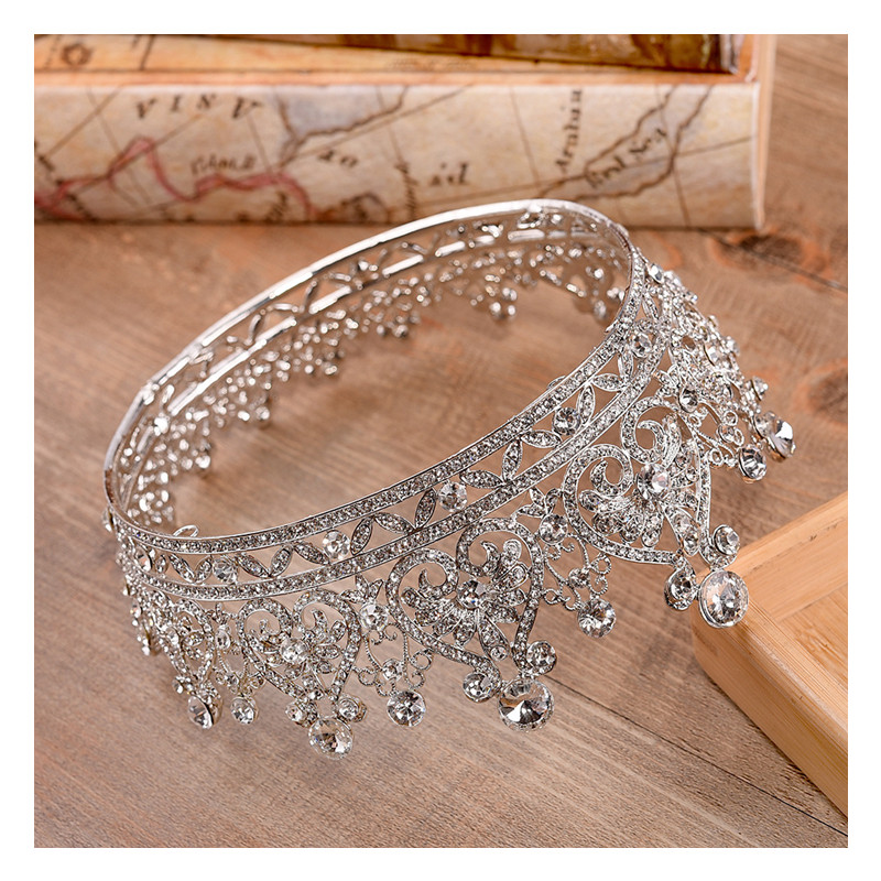 Grace Crown Bridal Tiara Bridal Crown Rhinestone Luxurious Bride Wedding Jewelry  Birthday Gift Women Fashion Jewellery
