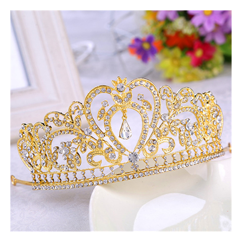 Grace Crown Bridal Tiara Bridal Crown Rhinestone Luxurious Bride Gold Silver Wedding Jewelry