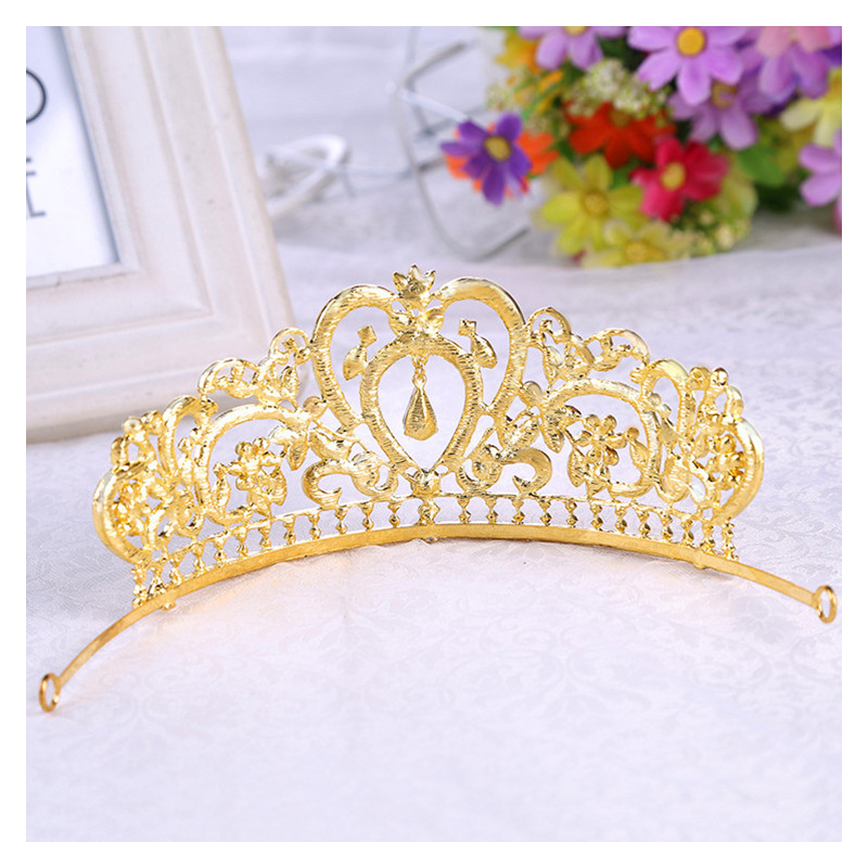 Grace Crown Bridal Tiara Bridal Crown Rhinestone Luxurious Bride Gold Silver Wedding Jewelry