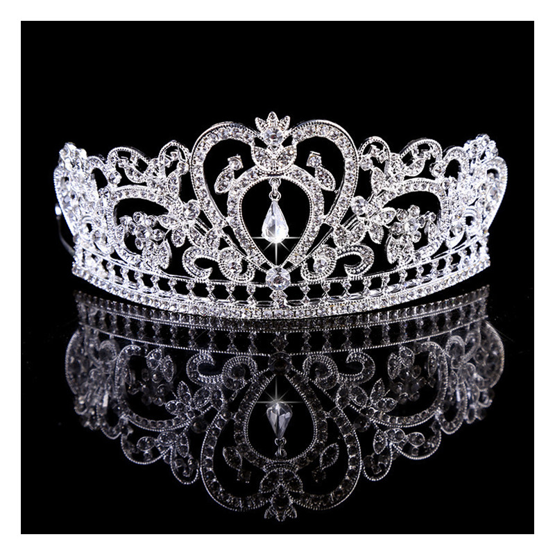 Grace Crown Bridal Tiara Bridal Crown Rhinestone Luxurious Bride Gold Silver Wedding Jewelry