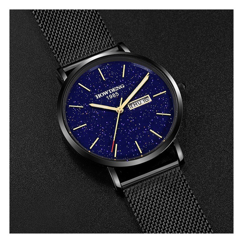 Fashion Men&apos;s Watch Fashion Casual Starry Sky Simple Calendar Waterproof Men&apos;s Business Wristwatch