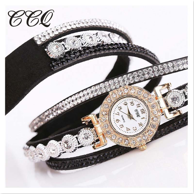 2019 Women Bracelet Watch With Rhinestones Women Vintage Fashion Dress Wristwatch Lady Gift Watch