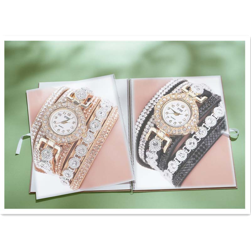 2019 Women Bracelet Watch With Rhinestones Women Vintage Fashion Dress Wristwatch Lady Gift Watch