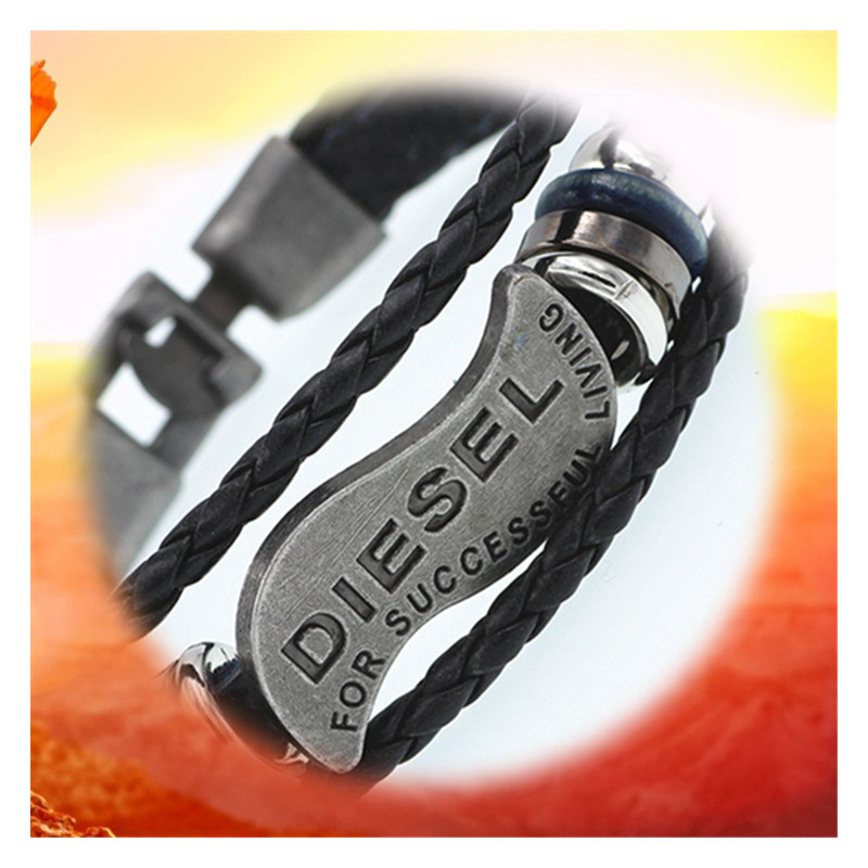 Fashion Multilayer Bracelet Men Casual Fashion Braided Leather Bracelets For  Bead Rock Men Jewelry