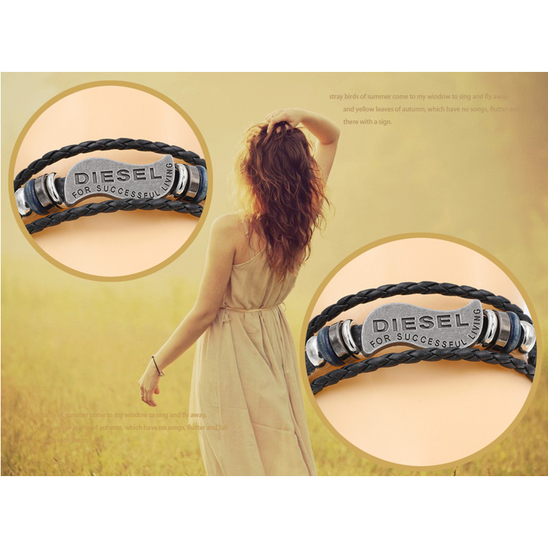 Fashion Multilayer Bracelet Men Casual Fashion Braided Leather Bracelets For  Bead Rock Men Jewelry