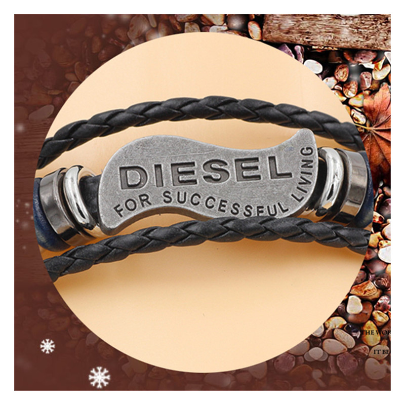 Fashion Multilayer Bracelet Men Casual Fashion Braided Leather Bracelets For  Bead Rock Men Jewelry
