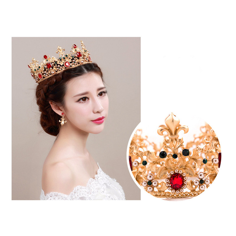 Luxurious Wedding Jewelry Crown Earrings Jewelry Party Banquet Crystal Bridal Accessories Suit