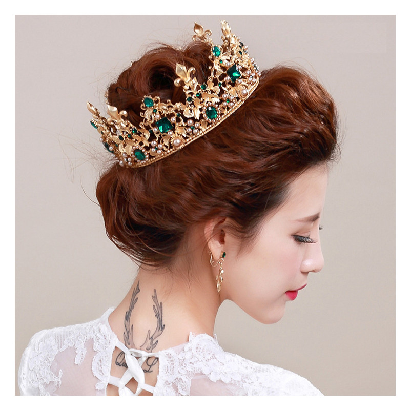 Luxurious Wedding Jewelry Crown Earrings Jewelry Party Banquet Crystal Bridal Accessories Suit