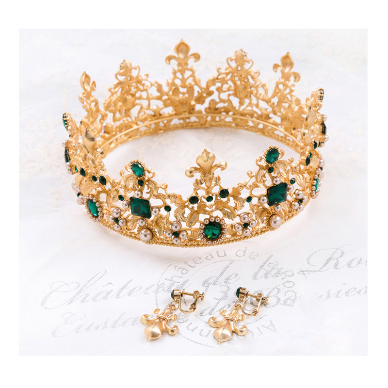 Luxurious Wedding Jewelry Crown Earrings Jewelry Party Banquet Crystal Bridal Accessories Suit