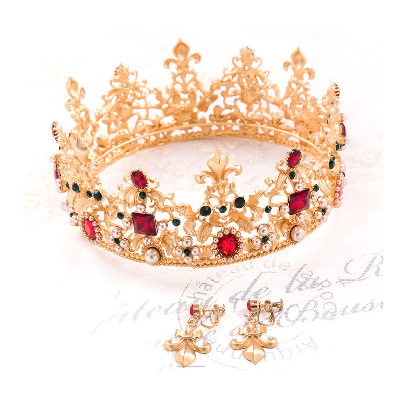 Luxurious Wedding Jewelry Crown Earrings Jewelry Party Banquet Crystal Bridal Accessories Suit