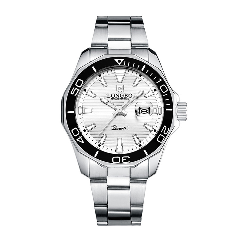 Fashion Business Waterproof Men Watches Steel Strip Watchband Date Man Clock Business Wristwatch