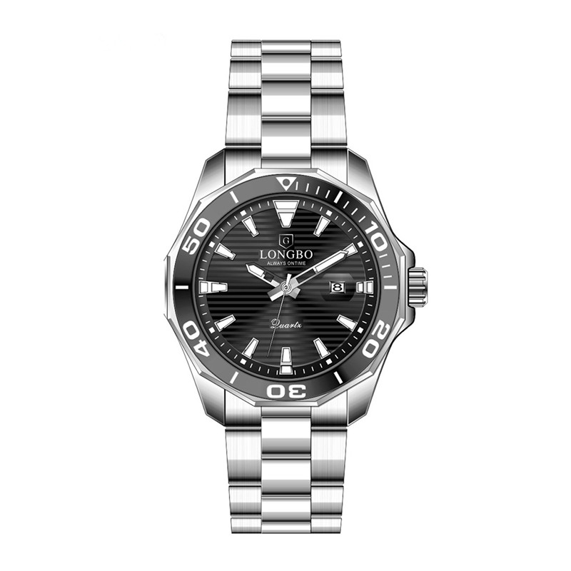 Fashion Business Waterproof Men Watches Steel Strip Watchband Date Man Clock Business Wristwatch
