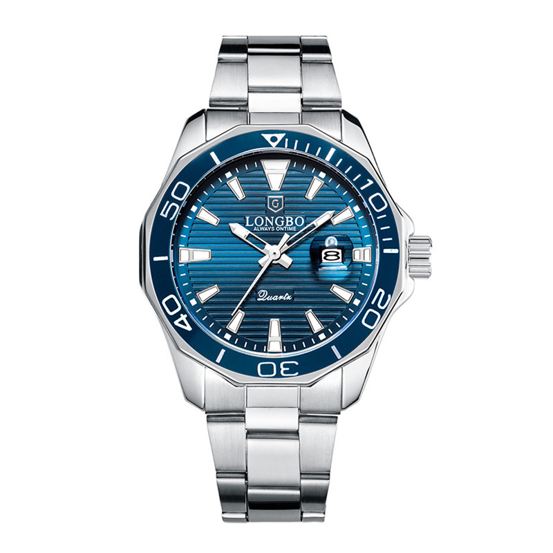 Fashion Business Waterproof Men Watches Steel Strip Watchband Date Man Clock Business Wristwatch