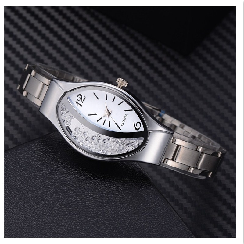 Women's Fashion Luxury Watch Women's Bracelet Clock Oval Water Diamond Sports Quartz Watch Watch Daily Leisure Simple Water Diamond Watch Women's Watch