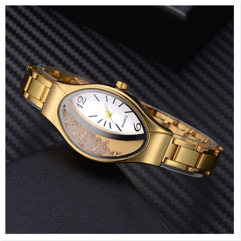 Women's Fashion Luxury Watch Women's Bracelet Clock Oval Water Diamond Sports Quartz Watch Watch Daily Leisure Simple Water Diamond Watch Women's Watch