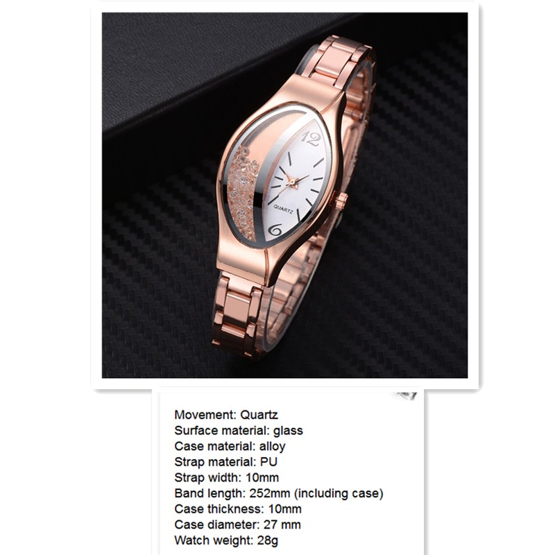 Women's Fashion Luxury Watch Women's Bracelet Clock Oval Water Diamond Sports Quartz Watch Watch Daily Leisure Simple Water Diamond Watch Women's Watch