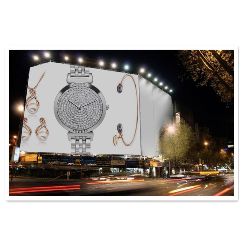 Fashion Women Jewelry Earrings &amp; Bracelet and Watch Set Creative Rhinestone Lady Gift Wristwatch