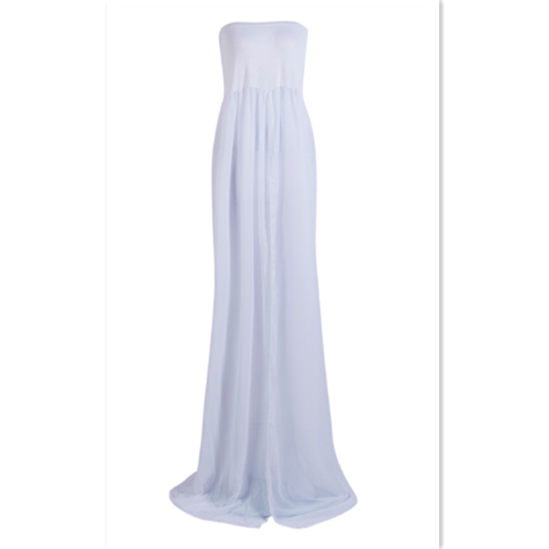 Sexy Maternity Dress for Photo Shoot Photography Women Pregnancy Dress Lace Long Strapless  Dress