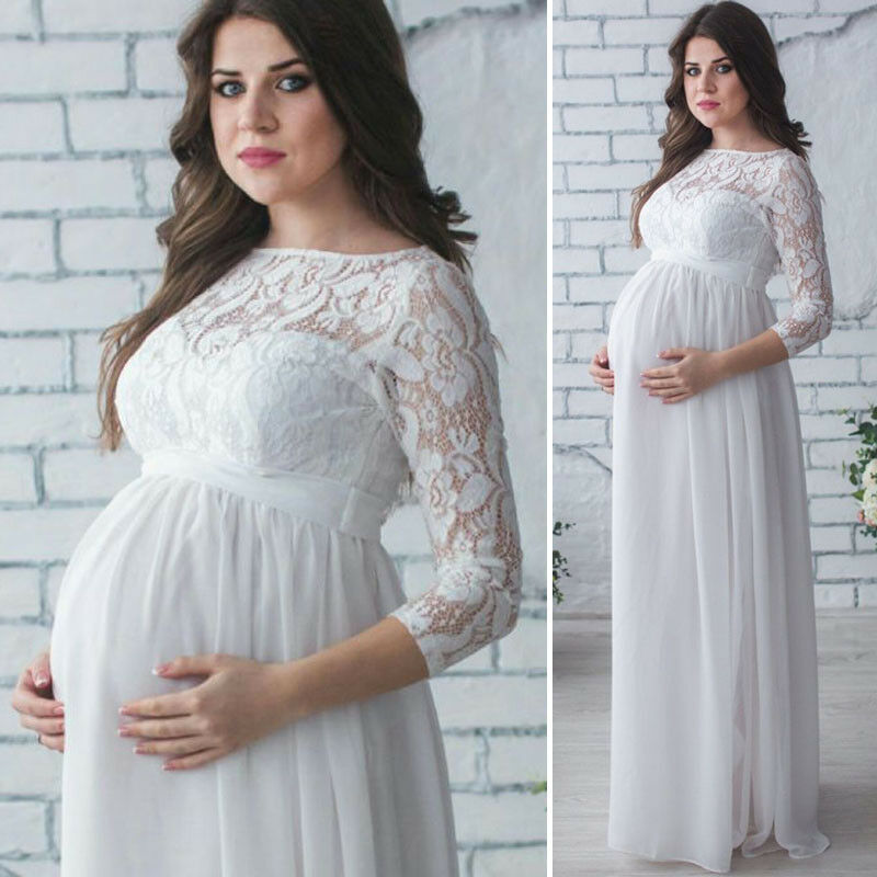 Pregnant Mother Dress Maternity Photography Women Pregnancy Lace Dress Pregnant Photo Shoot Cloth