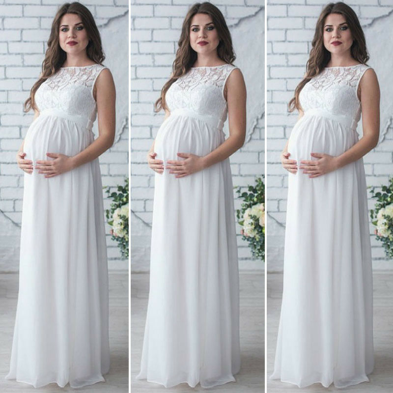 Pregnant Mother Dress Maternity Photography Women Pregnancy Lace Dress Pregnant Photo Shoot Cloth