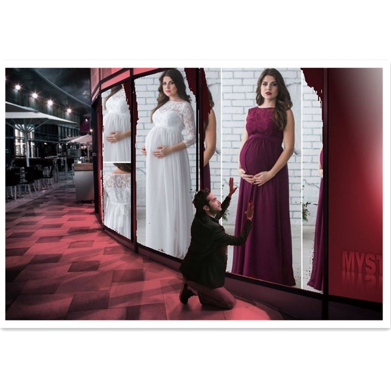 Pregnant Mother Dress Maternity Photography Women Pregnancy Lace Dress Pregnant Photo Shoot Cloth