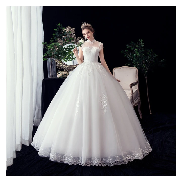 Happiness Bride Skinny Single Shoulder Lace Wedding Dress Luxury Noble Big Code Wedding Dress
