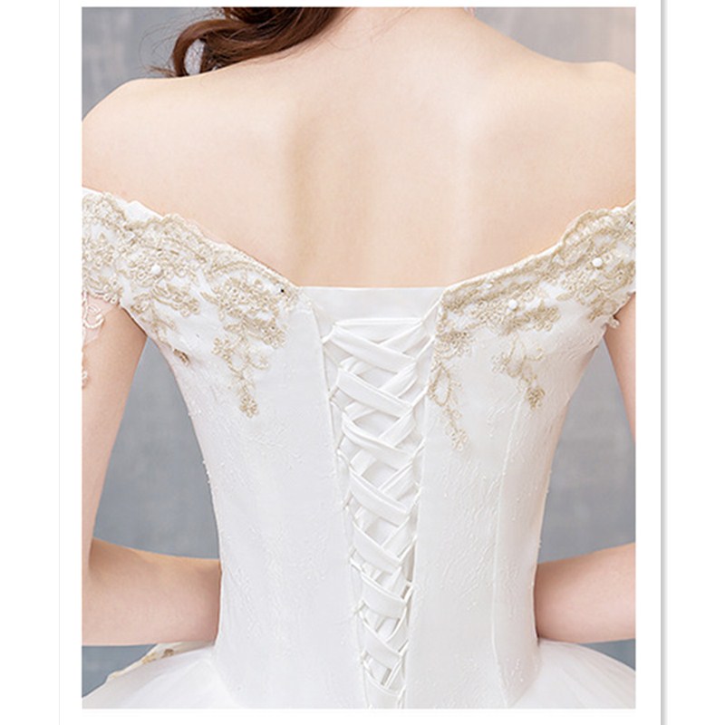 2022 Korean Style Slim Fit wedding dress Mermaid wedding dress Pricess Bride Floor Evening Dress Women Wedding Dresses