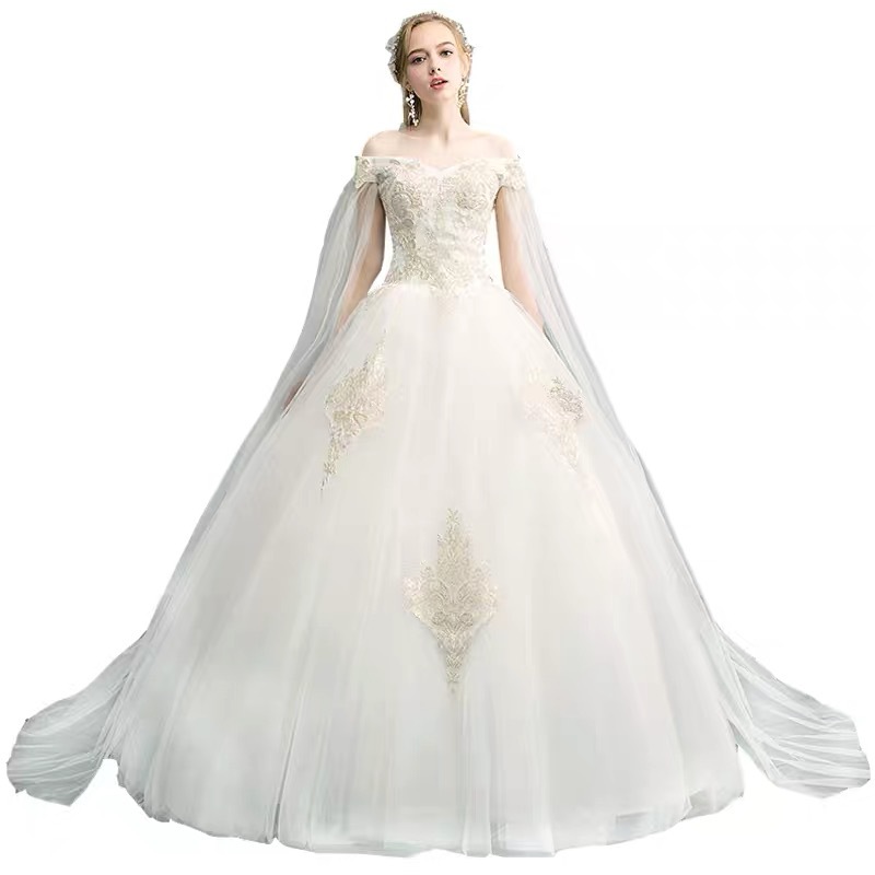 2019 French Style Slim Fit wedding dress Mermaid wedding dress Pricess Bride Floor Evening Dress