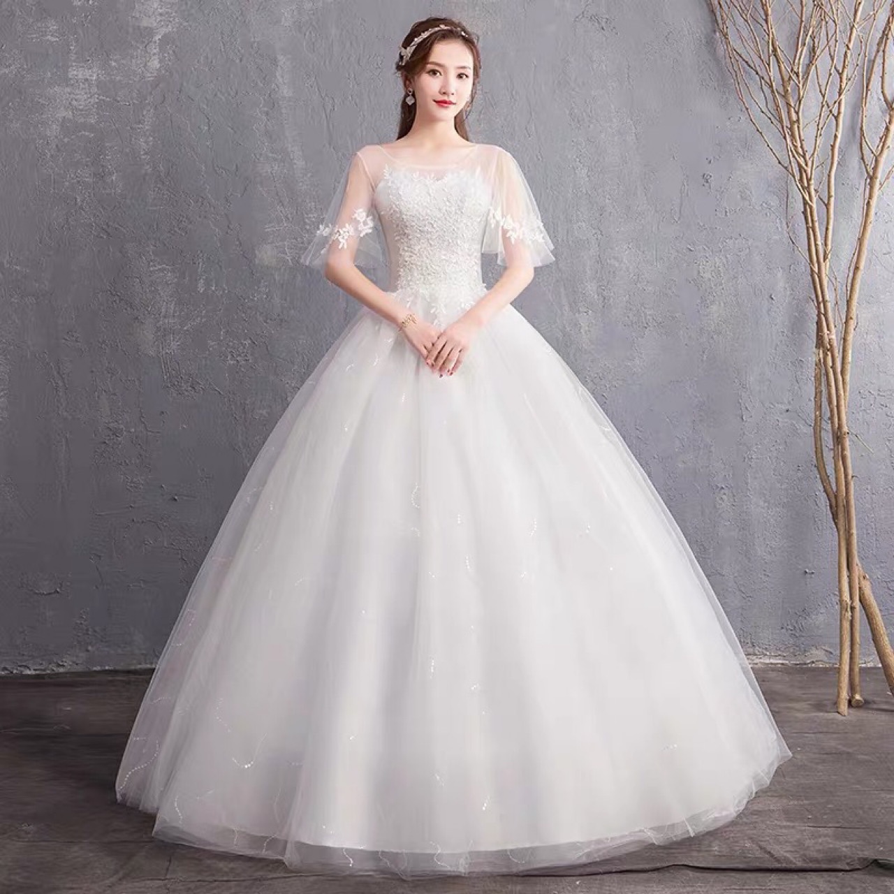 2019 Fashion Style Slim Fit wedding dress Mermaid wedding dress Pricess Bride Floor Evening Dress