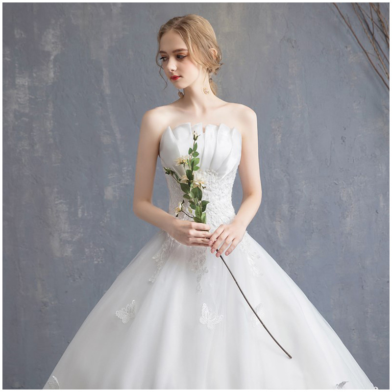 2019Elegant Slim Fit wedding dress Mermaid wedding dress Pricess Bride Expansion Floor Evening Dress
