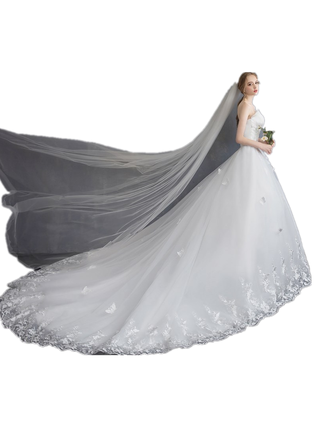 2019Elegant Slim Fit wedding dress Mermaid wedding dress Pricess Bride Expansion Floor Evening Dress