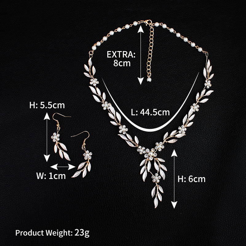 Vintage Luxury Elegant Crystal Bridal Necklace Earrings Jewelry Sets Fashion Jewelry Wedding Jewelry
