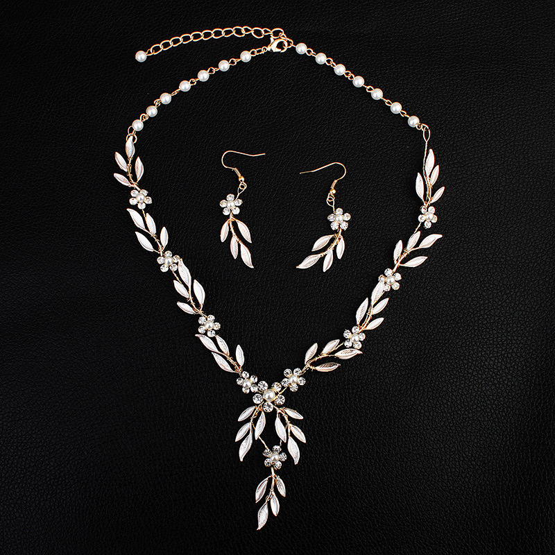 Vintage Luxury Elegant Crystal Bridal Necklace Earrings Jewelry Sets Fashion Jewelry Wedding Jewelry