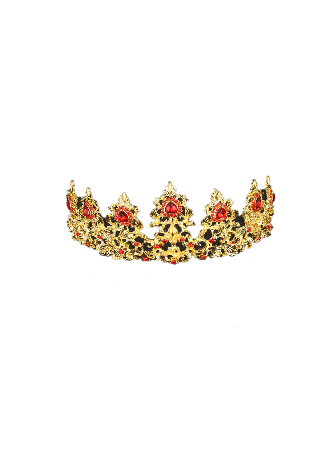 Vintage Luxury Elegant Red Crystal Bridal Crown Earrings Jewelry Sets Fashion Jewelry  Jewelry