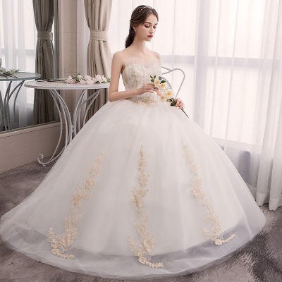 Young  French Style Slim Fit wedding dress Mermaid Large tail wedding dress Bride Evening Dress