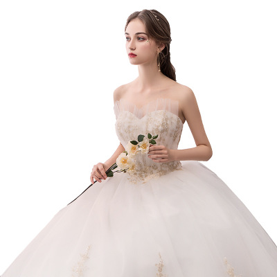 Young  French Style Slim Fit wedding dress Mermaid Large tail wedding dress Bride Evening Dress