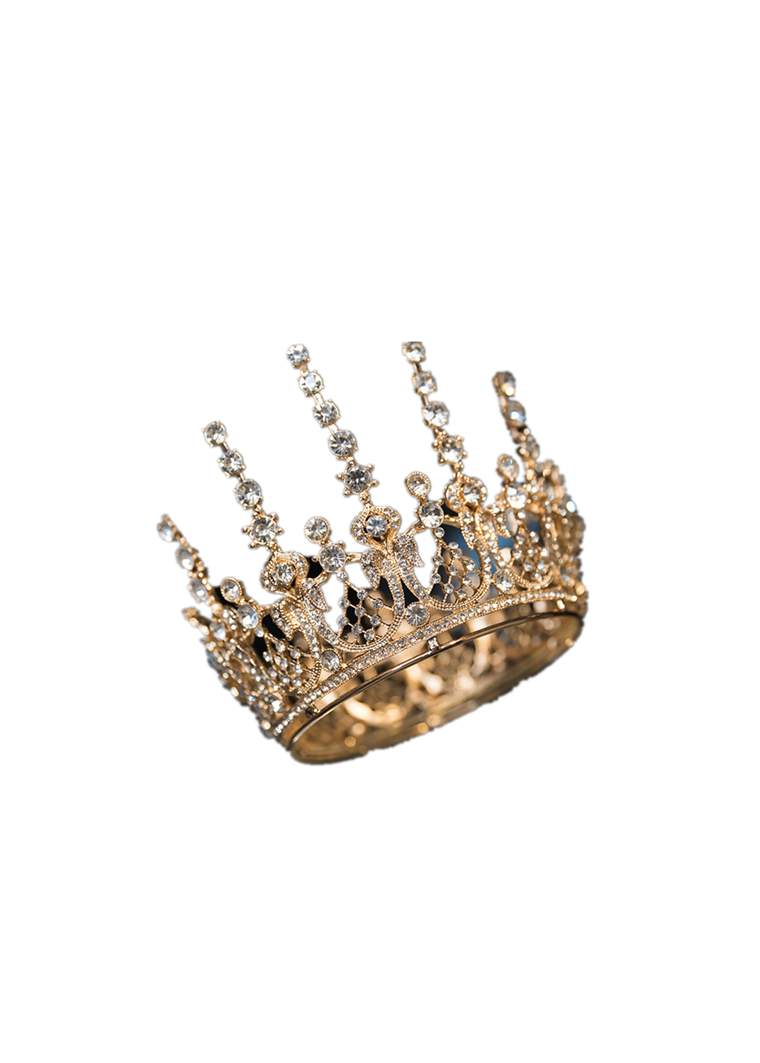 Bridal Wedding Jewelry Crown Earrings  Party Banquet Crystal Bridal Accessories Suit Golden