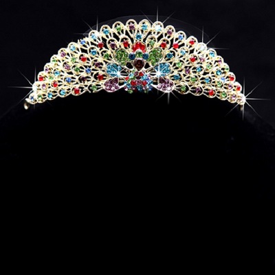 Chinese Style Bridal Accessories party party luxury Crown Necklace Earrings three piece set