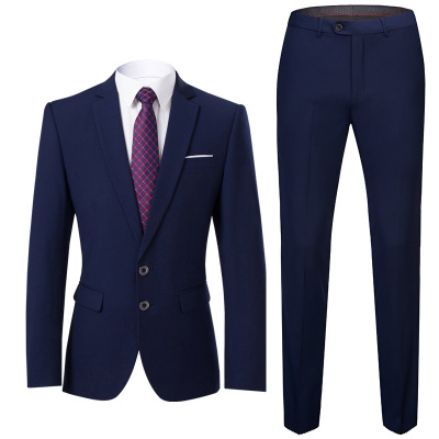 Luxury Slim Suits Business Casual Cloth Groomsman Two-Piece Suit Blazer Jacket Pants  Set