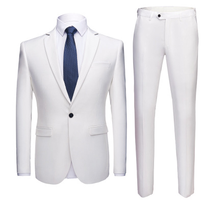 Luxury Slim Suits Business Casual Cloth Groomsman Two-Piece Suit Blazer Jacket Pants  Set