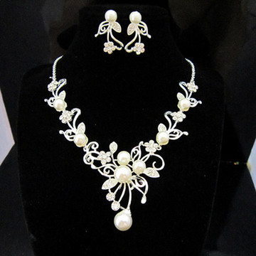 Luxury Elegant Crystal Bridal Necklace Earrings Jewelry Sets Fashion Party Jewelry Wedding Sets