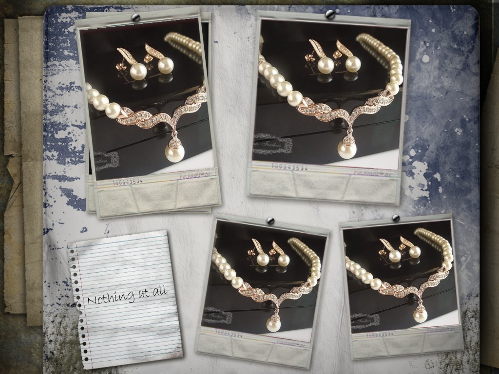 Luxury Necklace  Diamond Pearl Wedding Earrings Jewelry Sets Fashion Party Jewelry Wedding Sets