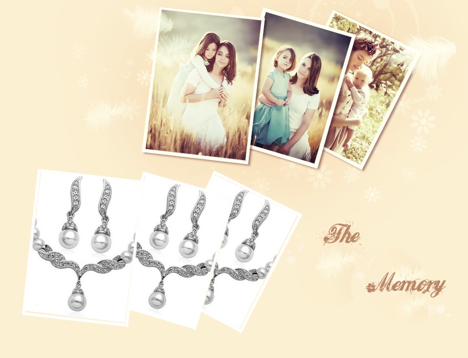 Luxury Necklace  Diamond Pearl Wedding Earrings Jewelry Sets Fashion Party Jewelry Wedding Sets
