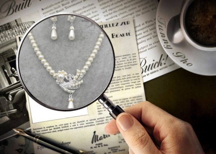 Evening dress wedding dress Diamond Pearl Wedding Accessories Necklace Earrings Jewelry Fashion Sets