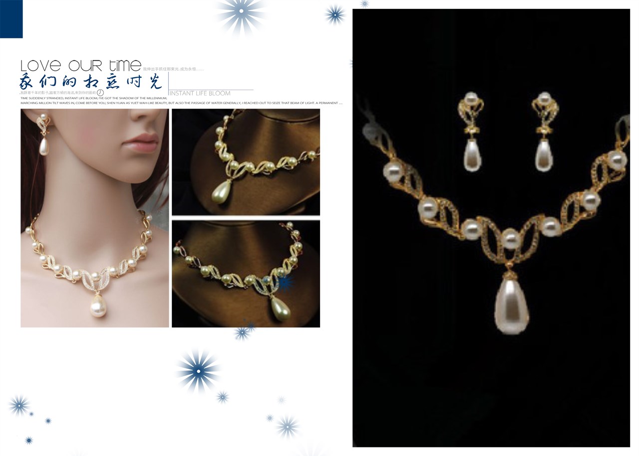 Banquet vintage Luxury Elegant Crystal Bridal Necklace Earrings Jewelry Sets Fashion Wedding