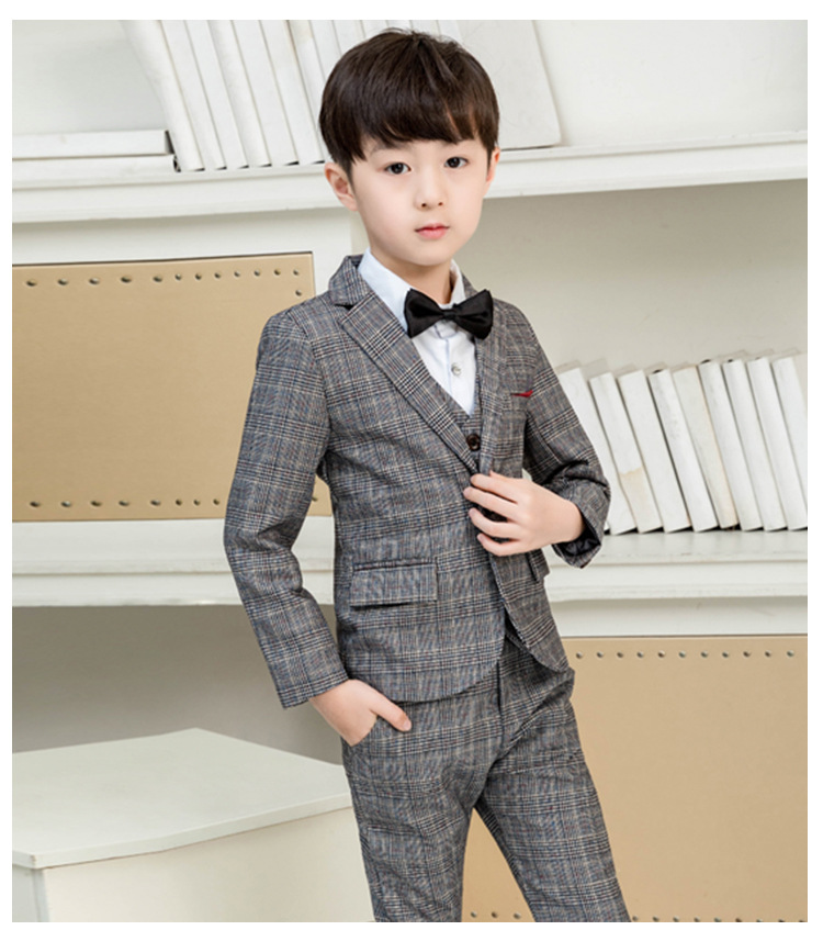 Vest+Blazer+Pants+Bow+Shirt 5pcs Kid Child Boy Suit Formal Boy Gentleman Blazer Wedding Suit Party